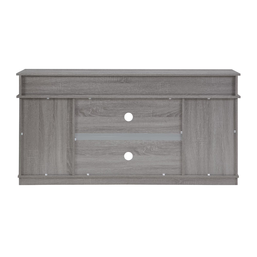65" Grey TV Stand with Sliding Doors R7025
