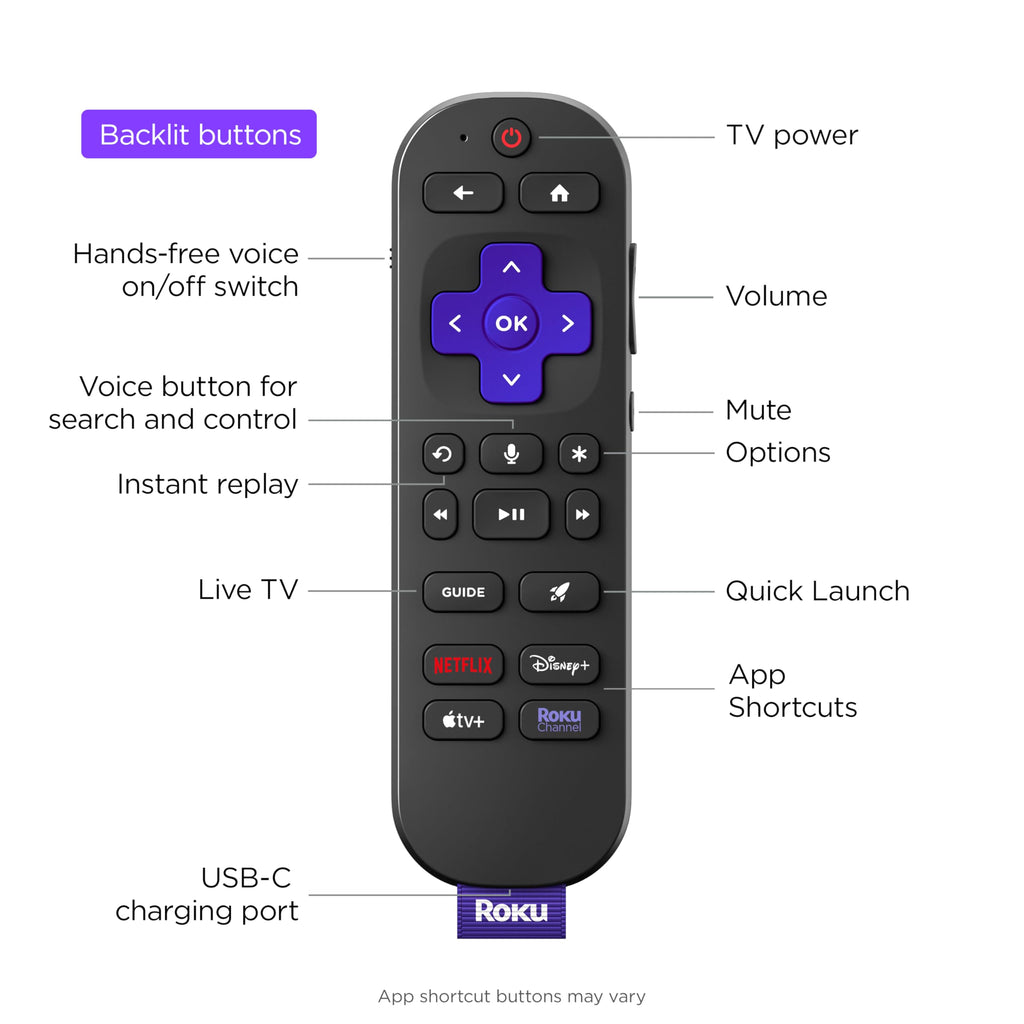 Rechargeable TV Remote Control with Voice Controls T226