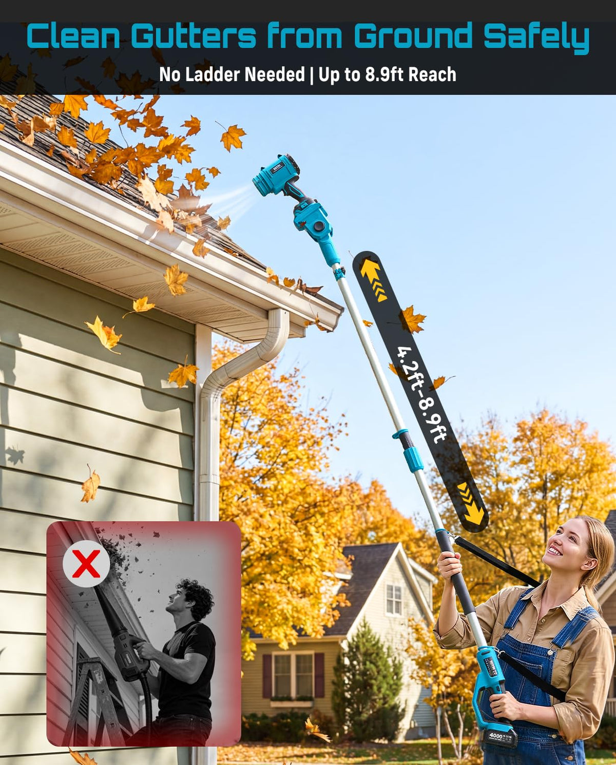 Cordless Leaf Blower 700CFM/200MPH Q549