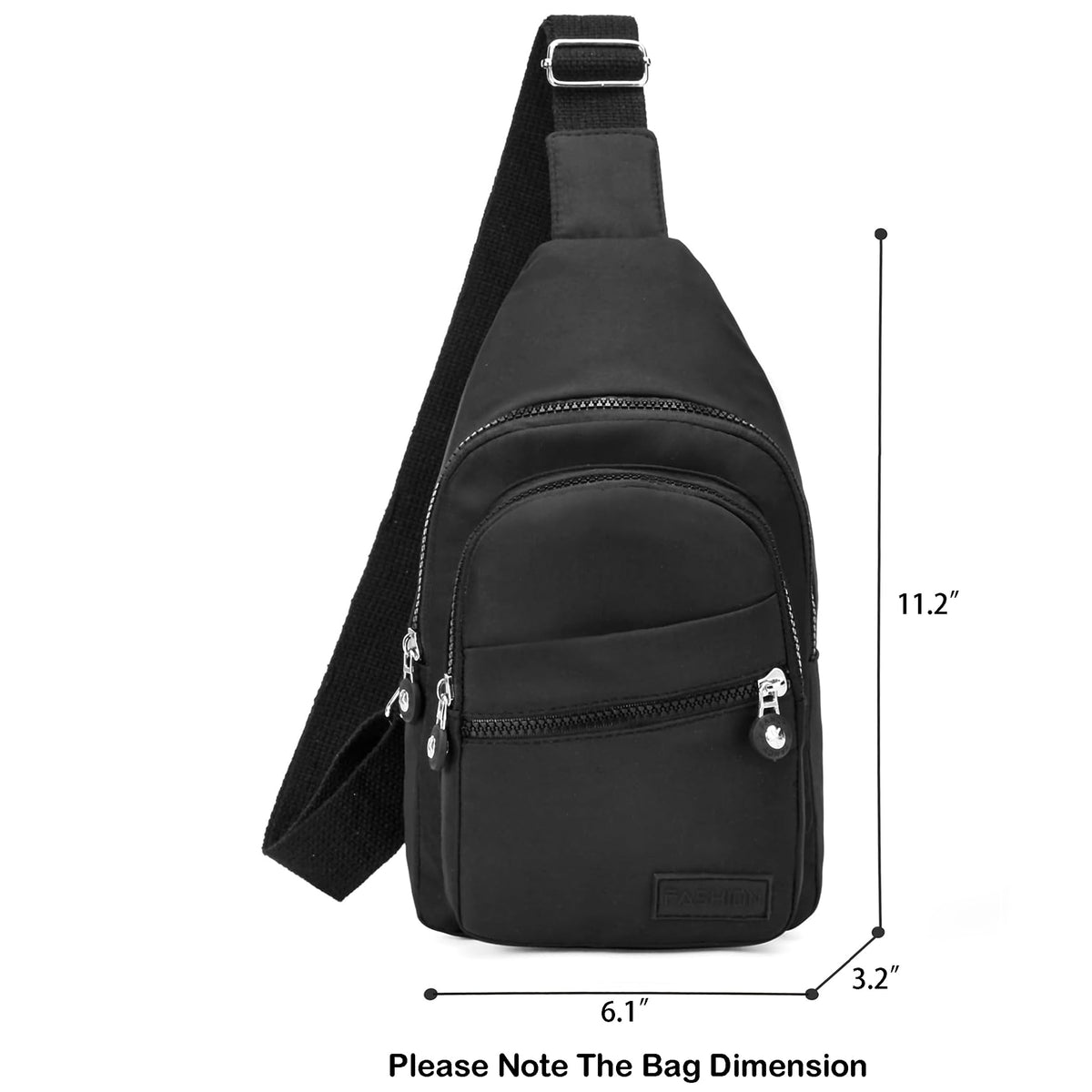 Small Black Sling Crossbody Bag E585066