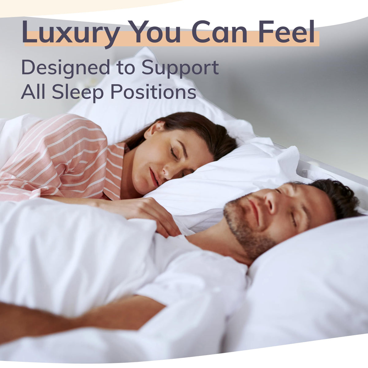 King Size Bed Pillows Set of 2 Cooling Down Alternative X7444