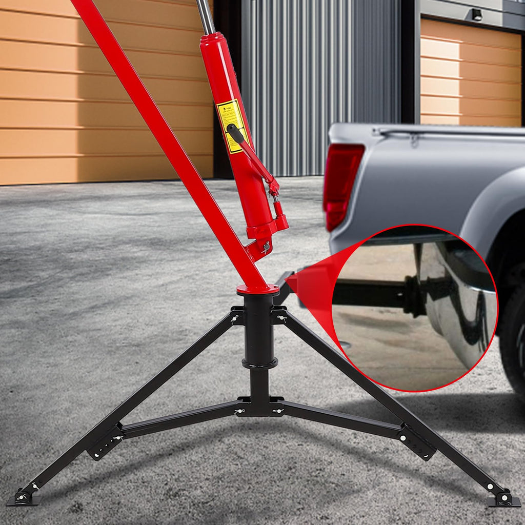 Hydraulic Pickup Truck Crane 360° Swivel 2-Inch Hitch Receiver 1000 Lbs Y779669