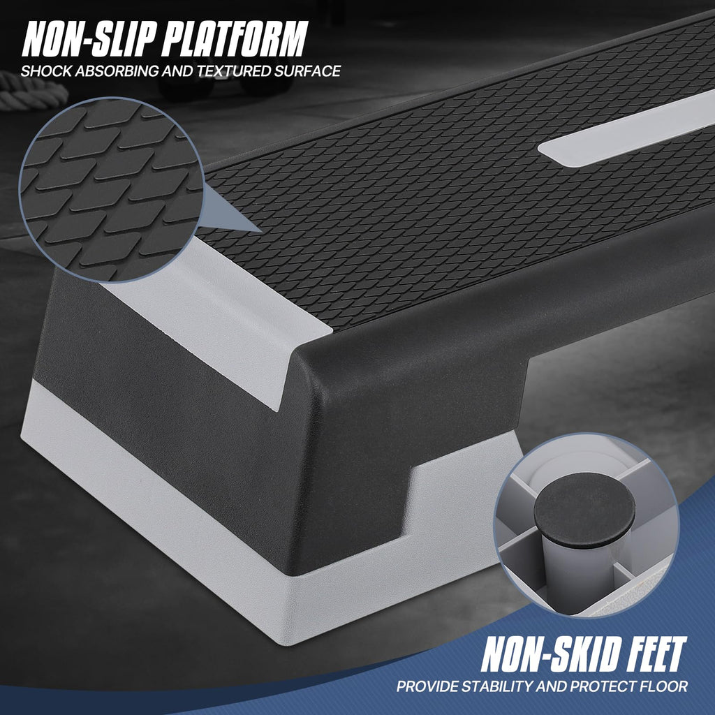 Aerobics Stepper Platform with Stackable Risers L9338