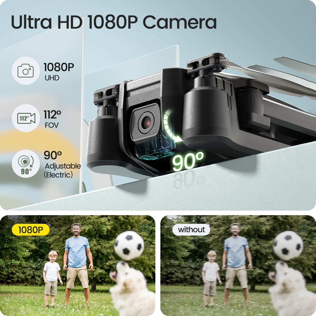 Foldable FPV Drone with 1080P WiFi Camera and Carrying Case V90643