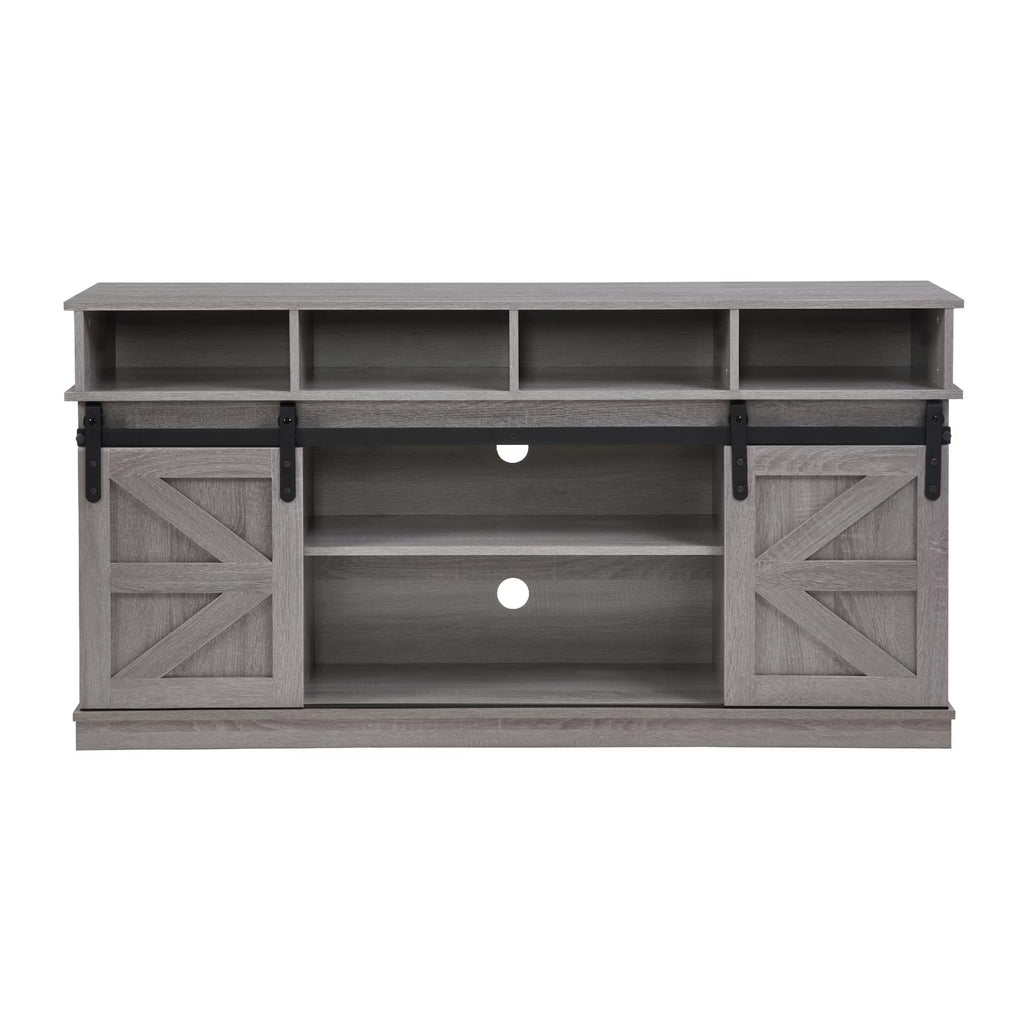 65" Grey TV Stand with Sliding Doors R7025