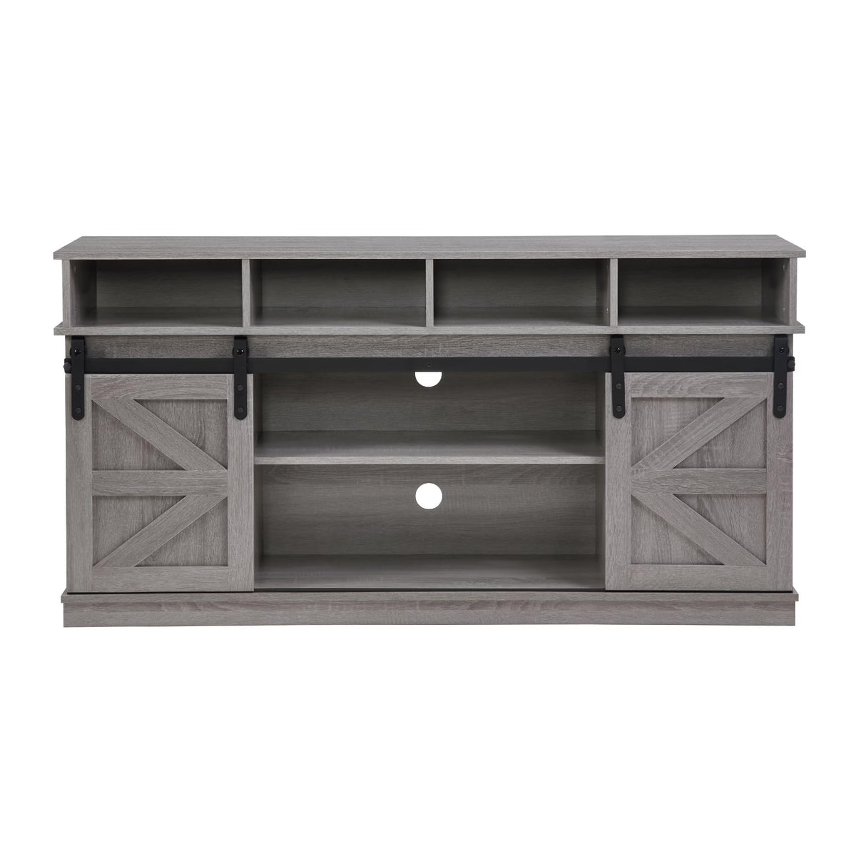 65" Grey TV Stand with Sliding Doors R7025