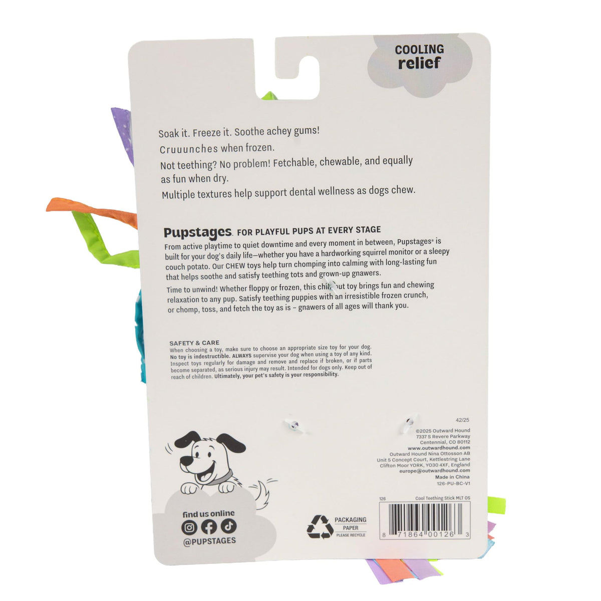 Cool Teething Stick Dental Dog Chew Toy Q8239