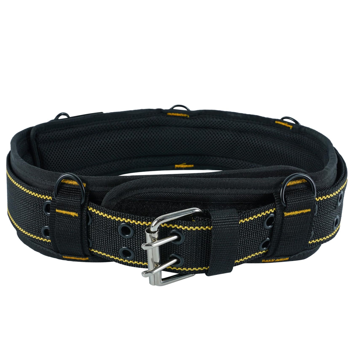2-Inch Padded Tool Belt with 4 D-Rings Heavy Duty Double Metal Roller Buckle N487380