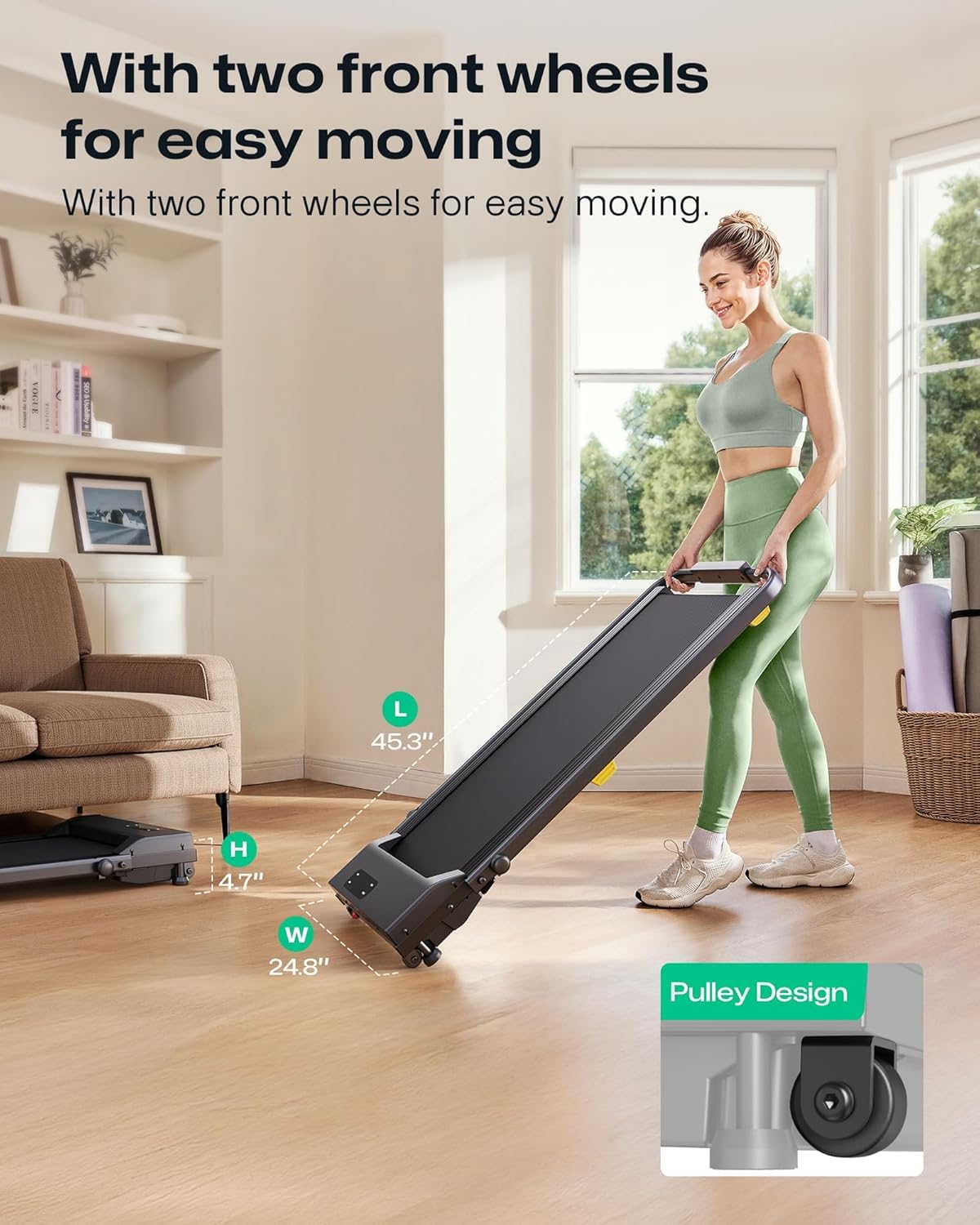 2.5HP Portable Walking Treadmill with Incline F8682