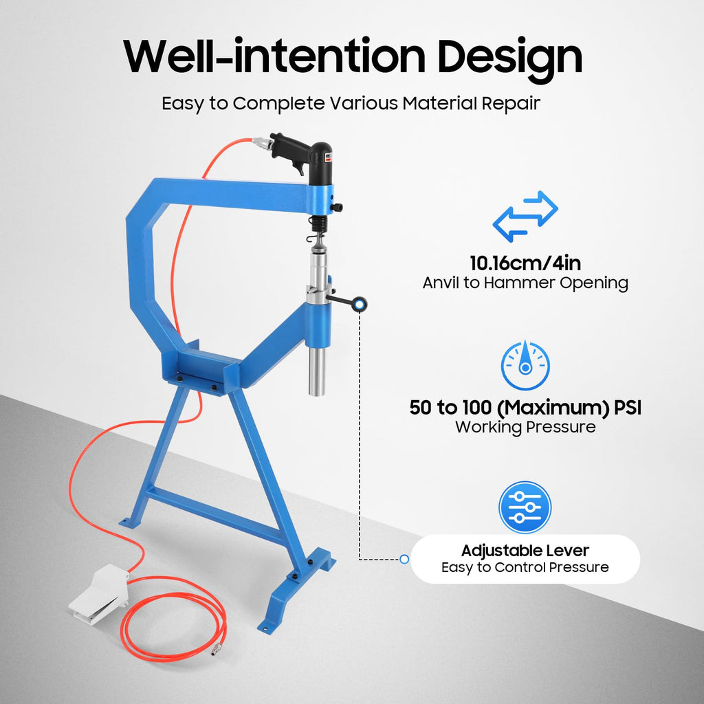Pneumatic Planishing Hammer with 3 Anvils X847