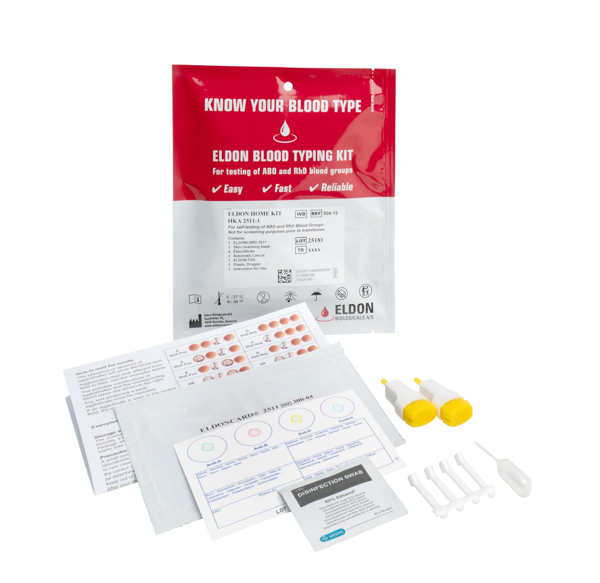 Blood Type Test 1 Pack D3362