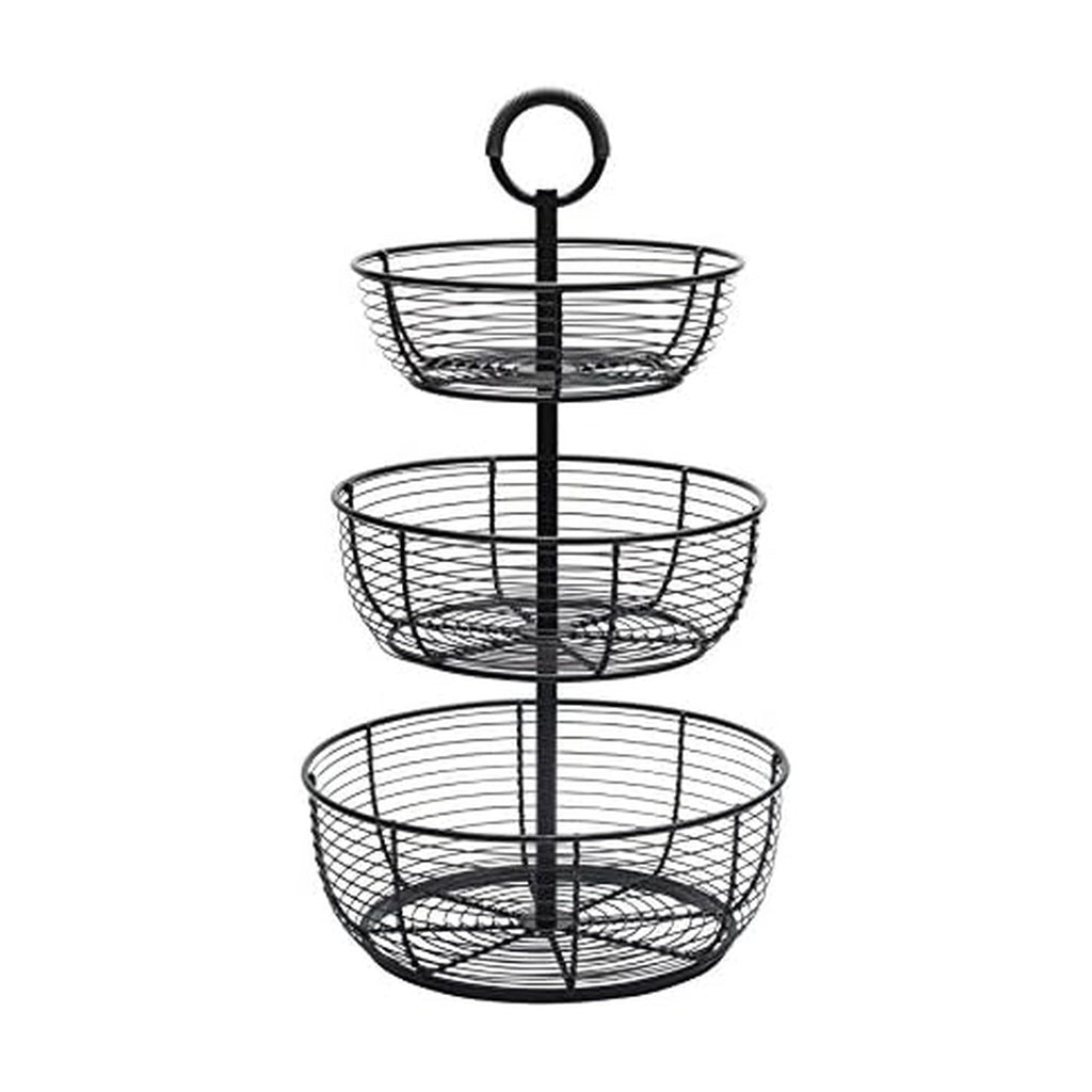 3-Tier Metal Floor Standing Fruit Storage Basket E4309
