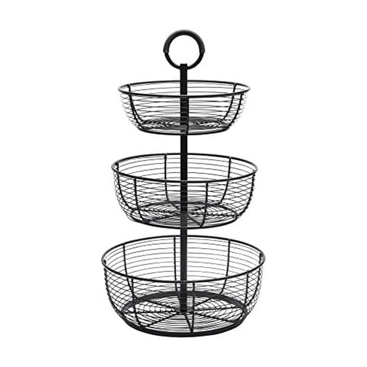 3-Tier Metal Floor Standing Fruit Storage Basket E4309