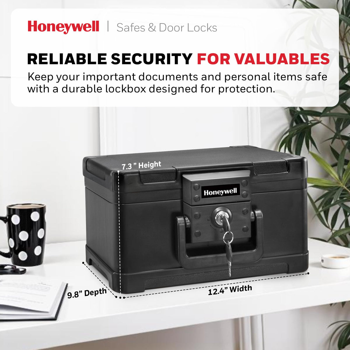 Small Black ABS Plastic Safe with Key Lock R710