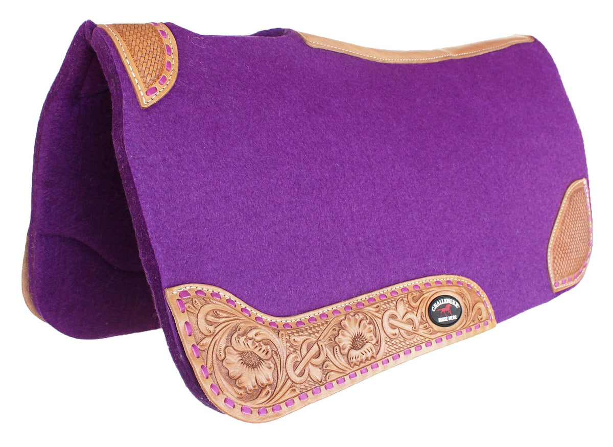 30"x 30" Western Contoured Wool Felt Saddle Pad A254653