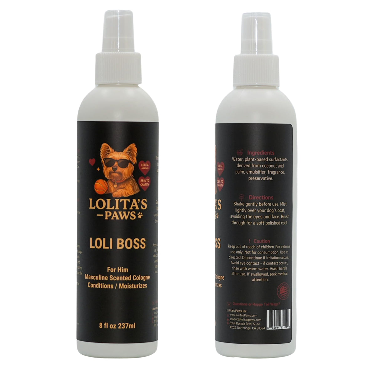 Masculine Dog Cologne Deodorizing Pet Spray 8 oz U78664