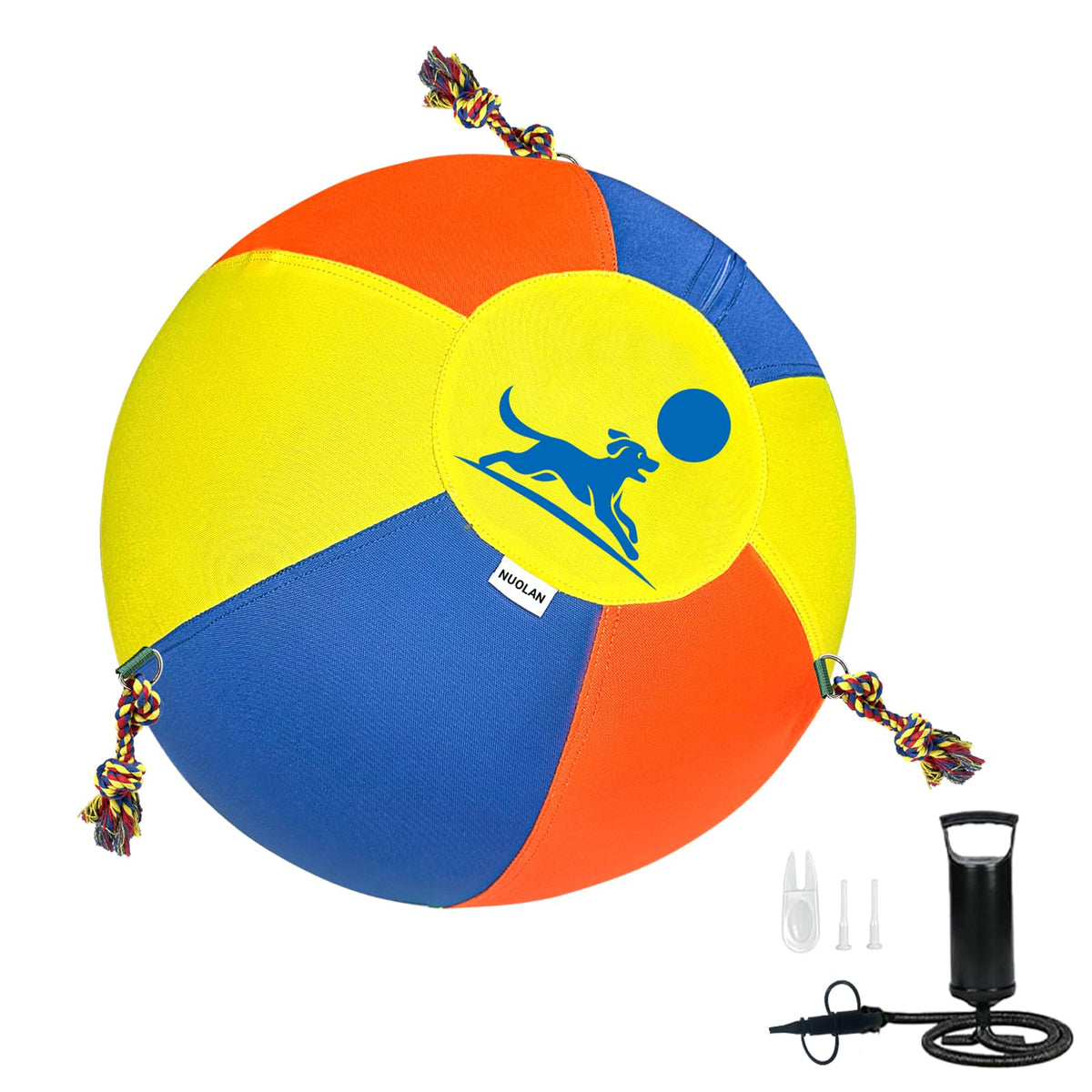 25" Heavy-Duty Herding Ball for Dogs with Knotted Ropes A8446