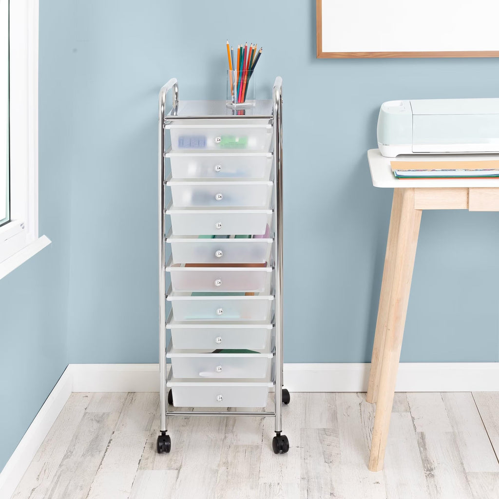 10 Drawer Rolling Craft Cart V919