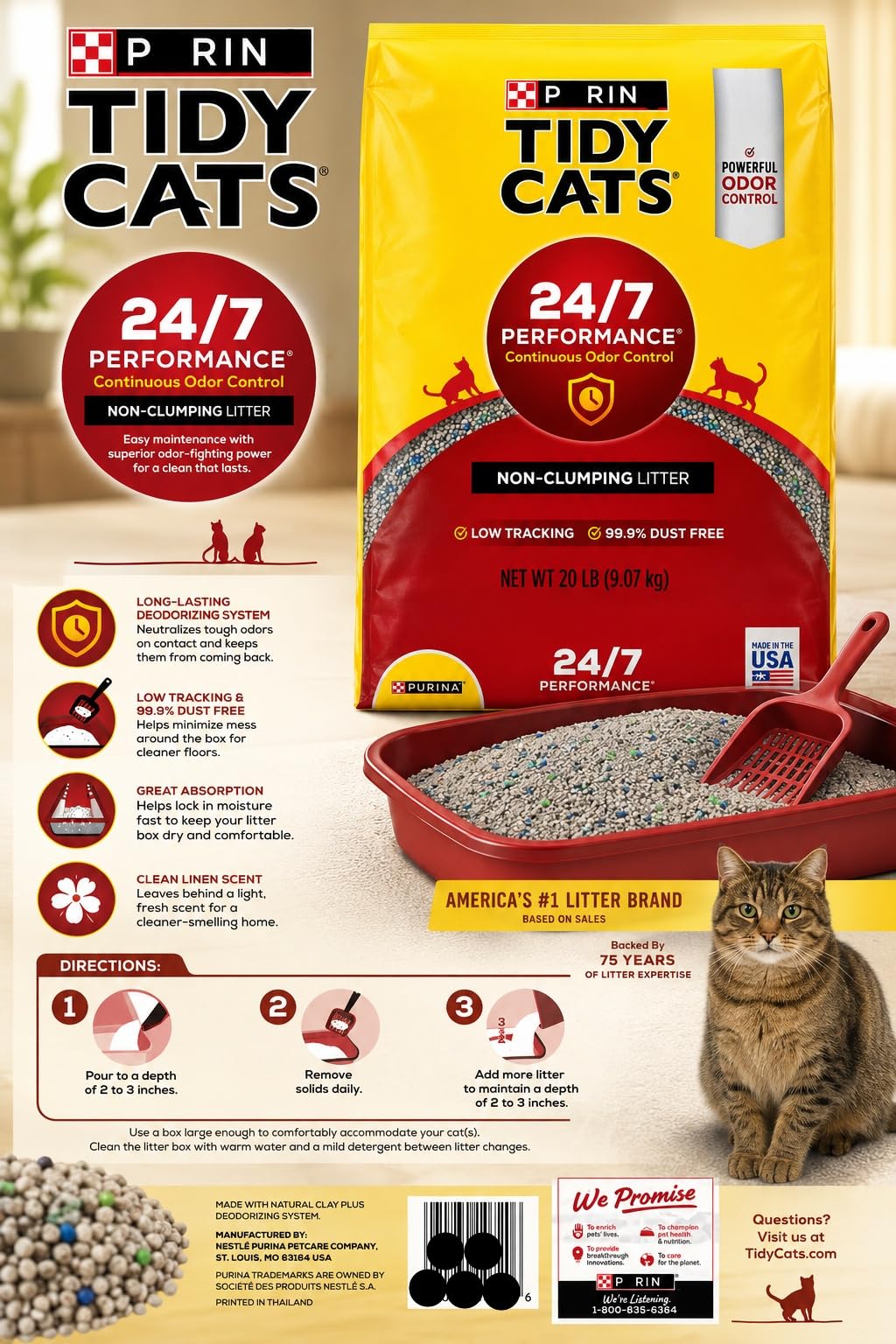 Non Clumping Cat Litter 20 lb Bag W1911