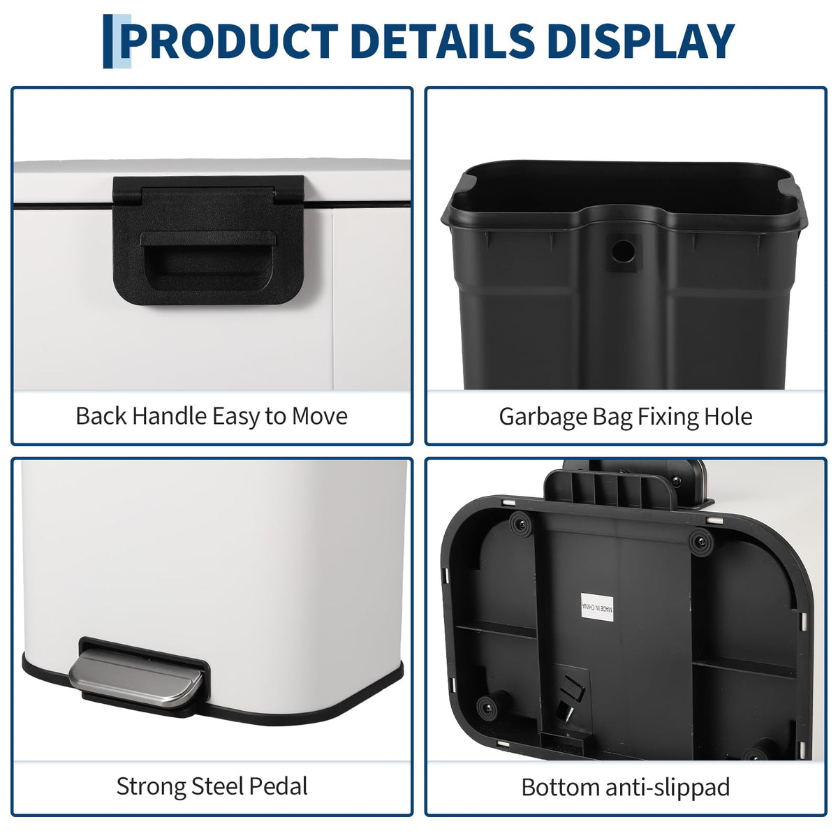 Stainless Steel 50L Trash Can F406701