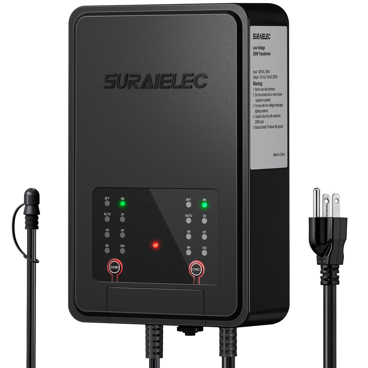 200W Low Voltage Landscape Transformer with Timer Y48058