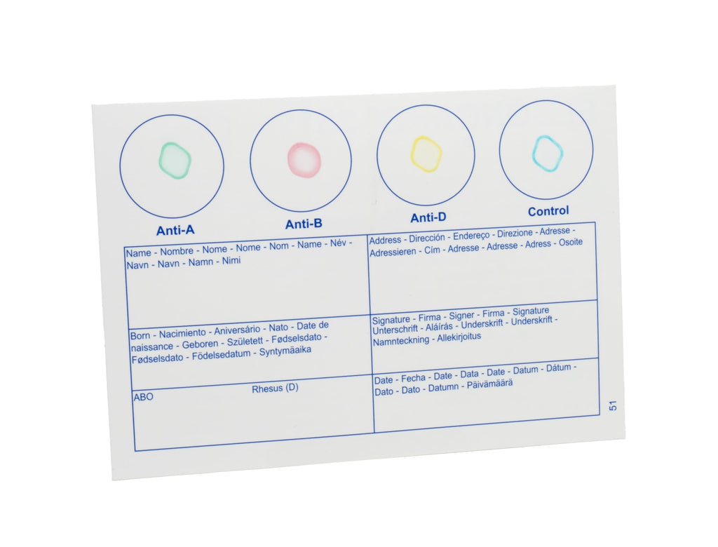 Blood Type Test 1 Pack D3362
