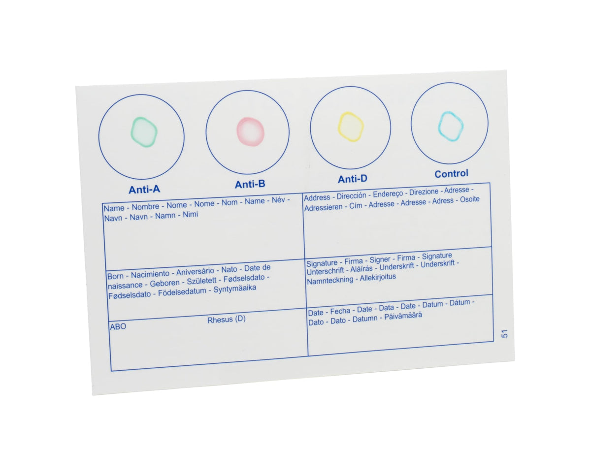 Blood Type Test 1 Pack D3362