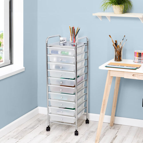 10 Drawer Rolling Craft Cart V919