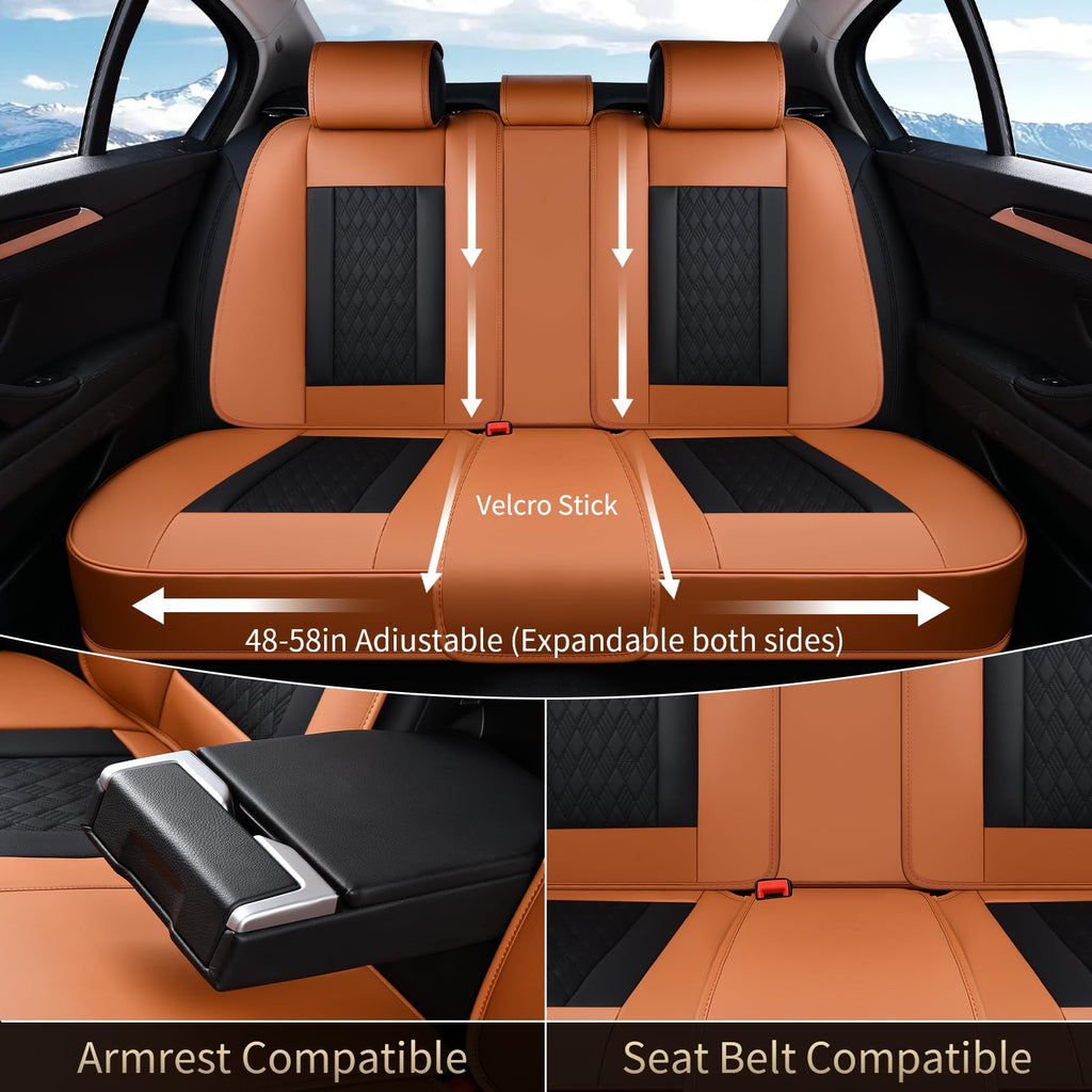 Nappa Leather Car Seat Covers Full Set F54615