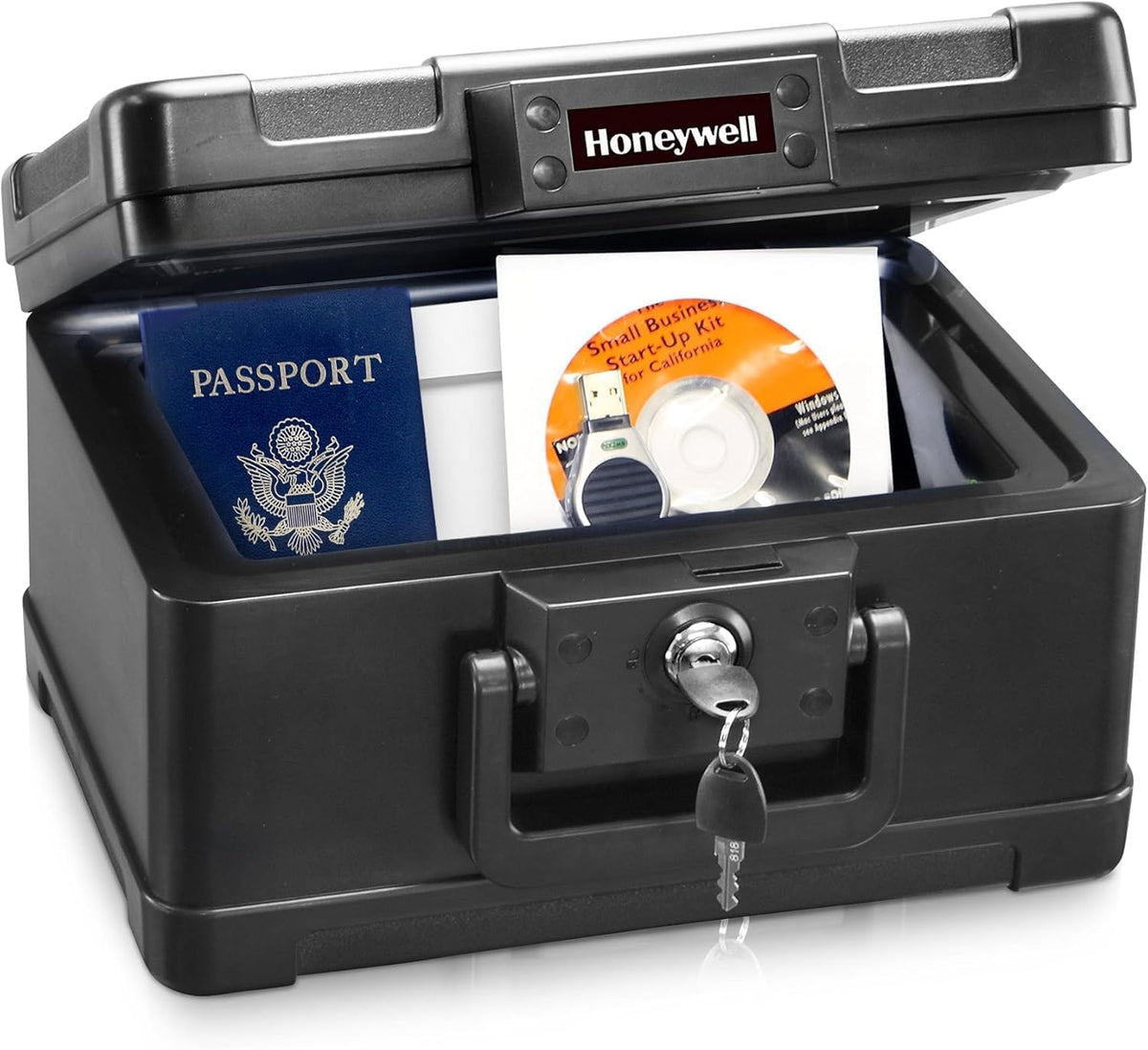 Small Black ABS Plastic Safe with Key Lock R710