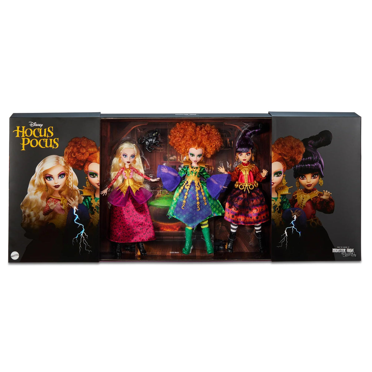 Dolls Set with Articulated Figures, Witchy Dresses, and Accessories N92289