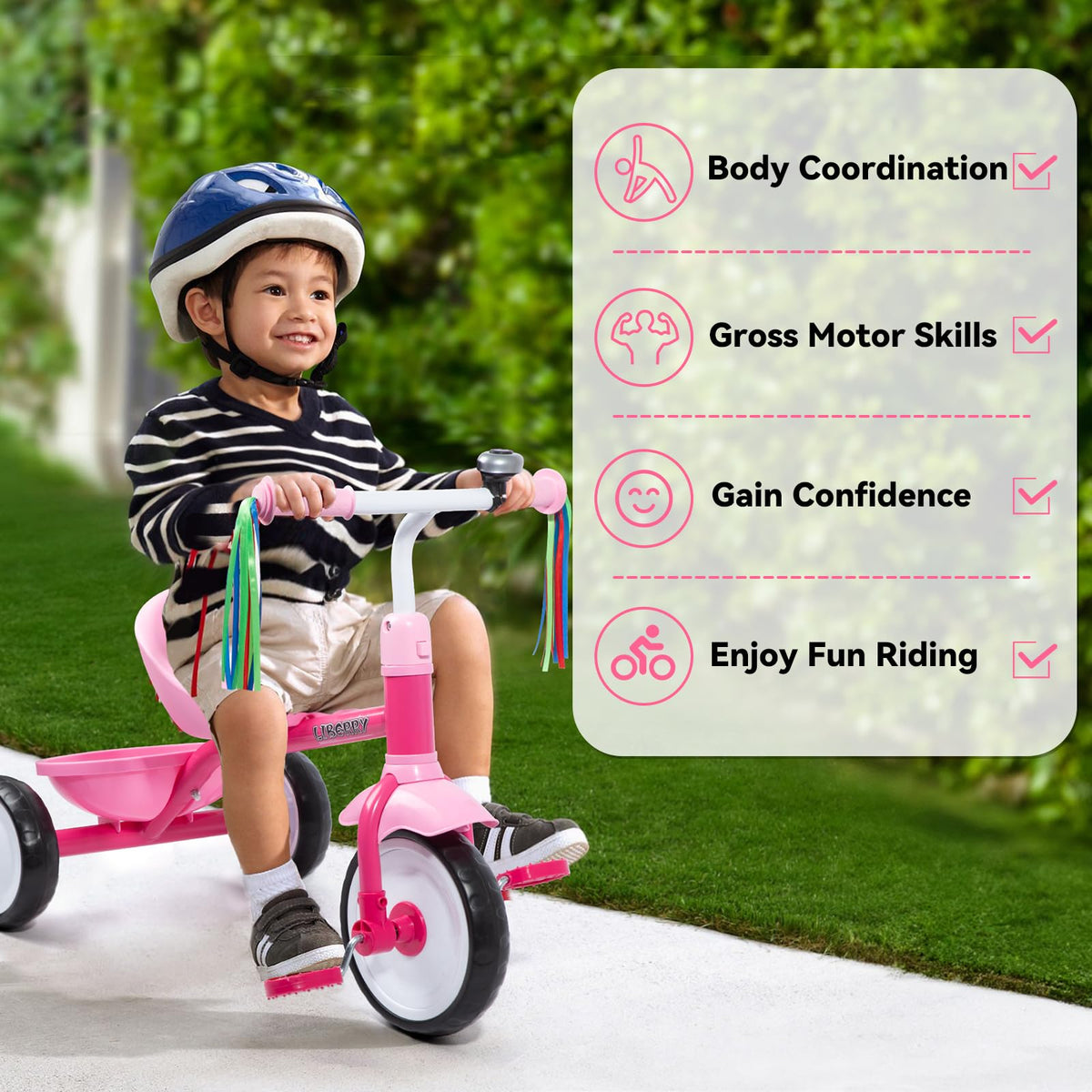 Pink 3 Wheel Toddler Tricycle Q28368