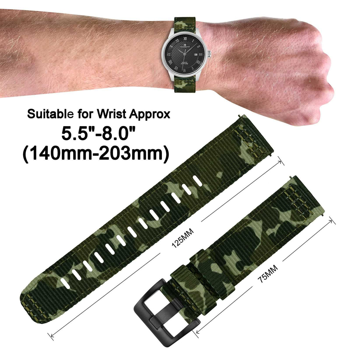 Quick Release Nylon Watch Band U907
