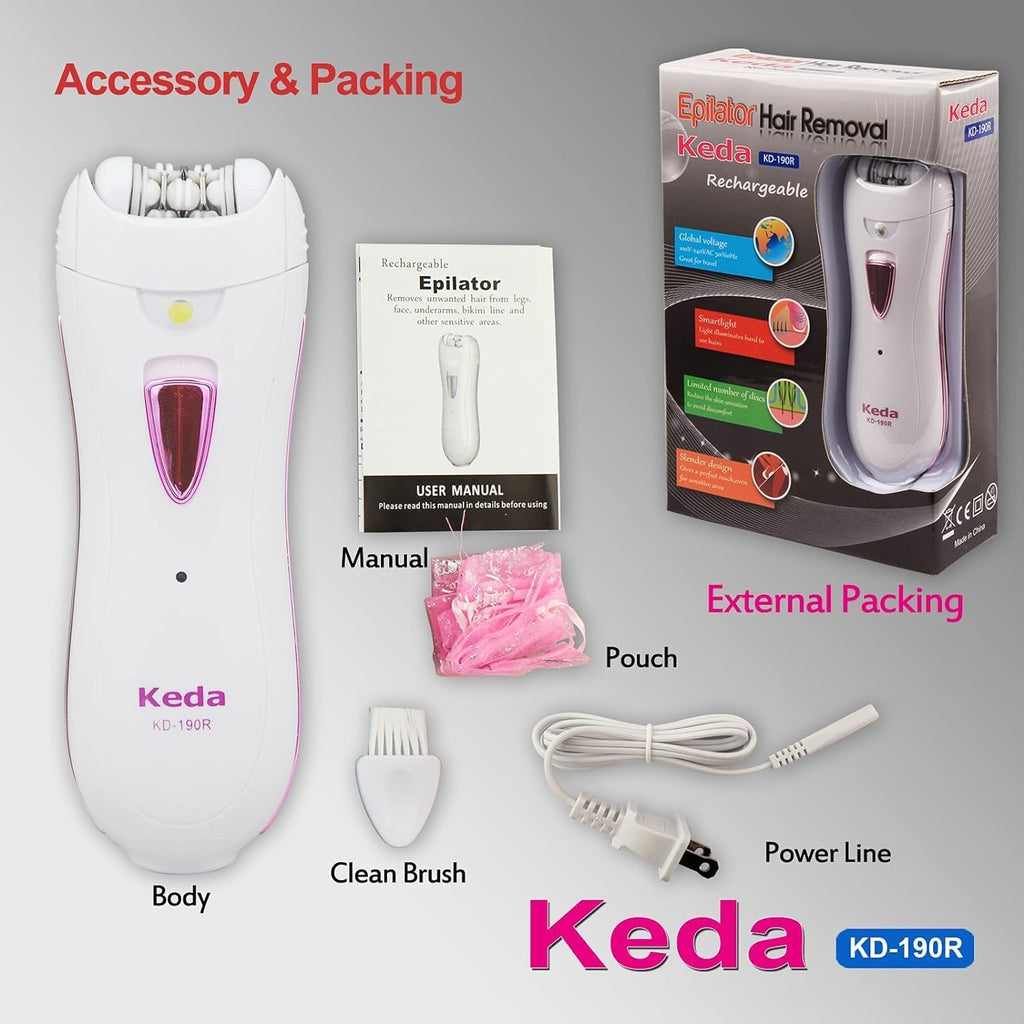 Epilator for Women Face Legs Bikini D334