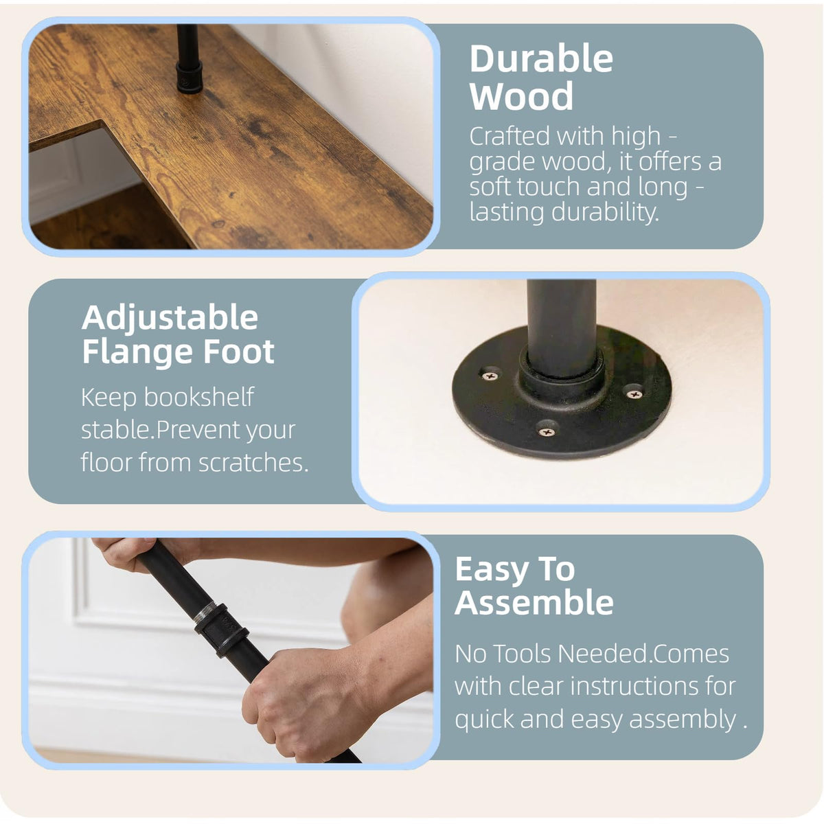 Industrial Pipe Corner Bookshelf I3201
