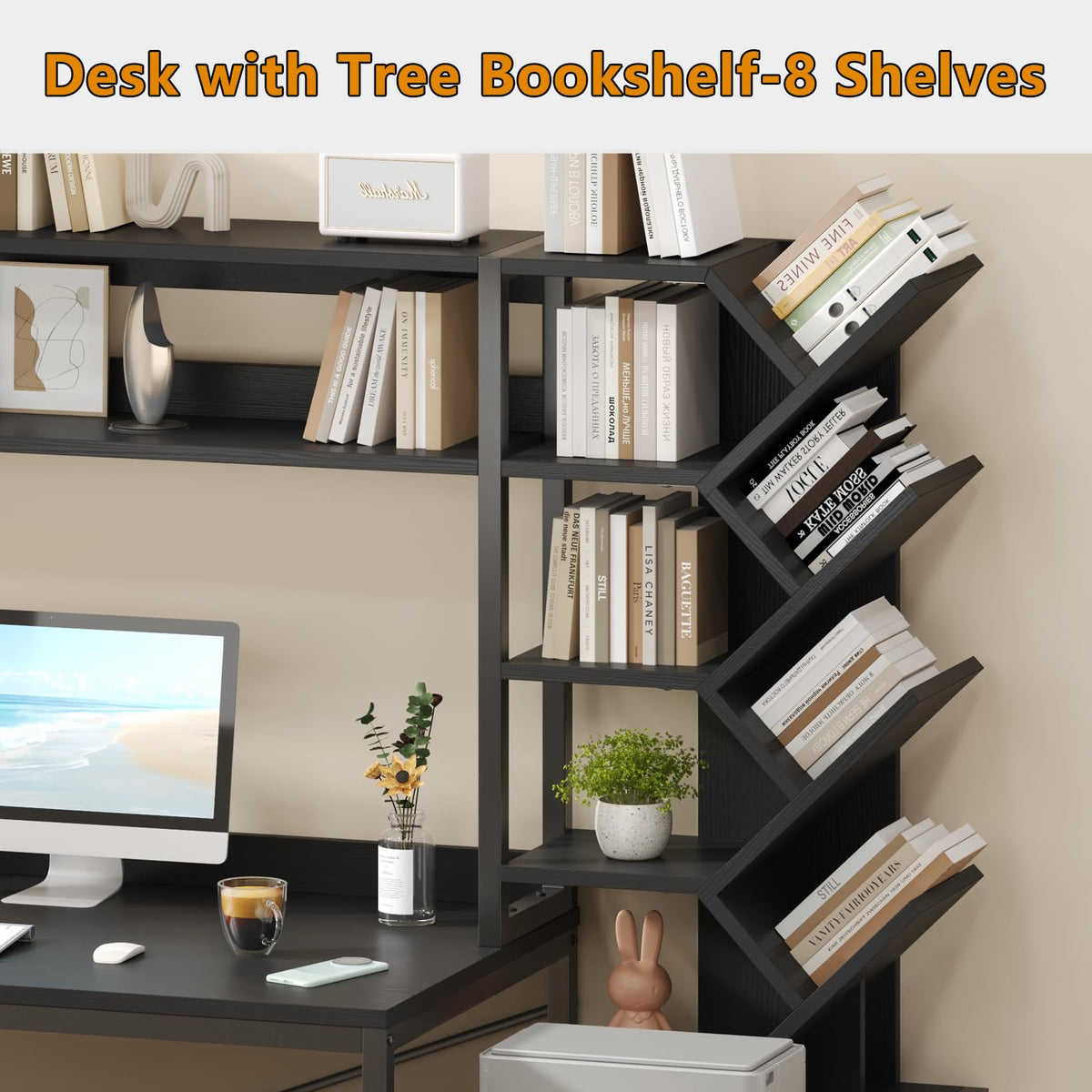 52" Computer Desk with Bookshelf, 3 Drawers & Hutch Z354454