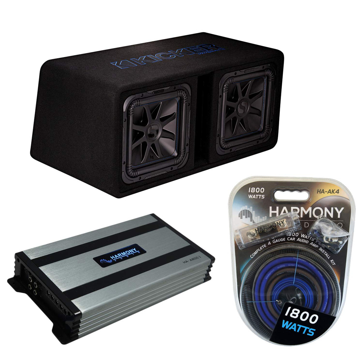 Dual 12" Loaded Sub Box Amp Kit Y31583