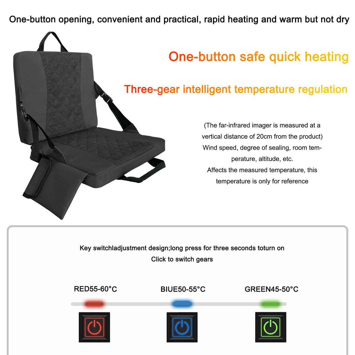 Warm Seat Cushion with Back Support O541