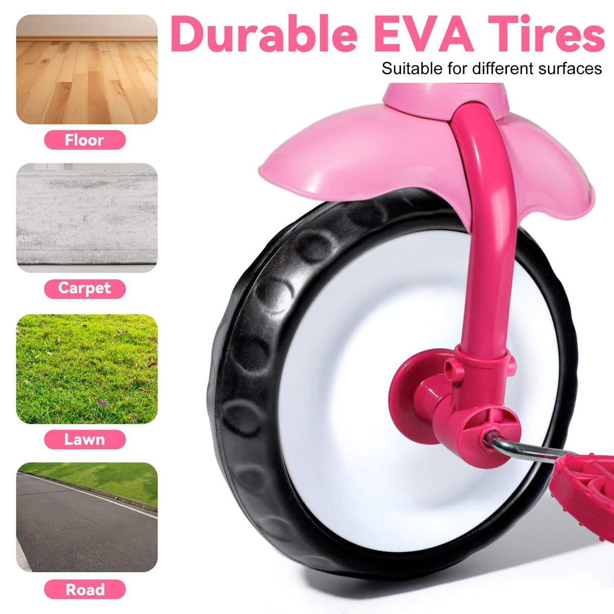 Pink 3 Wheel Toddler Tricycle Q28368