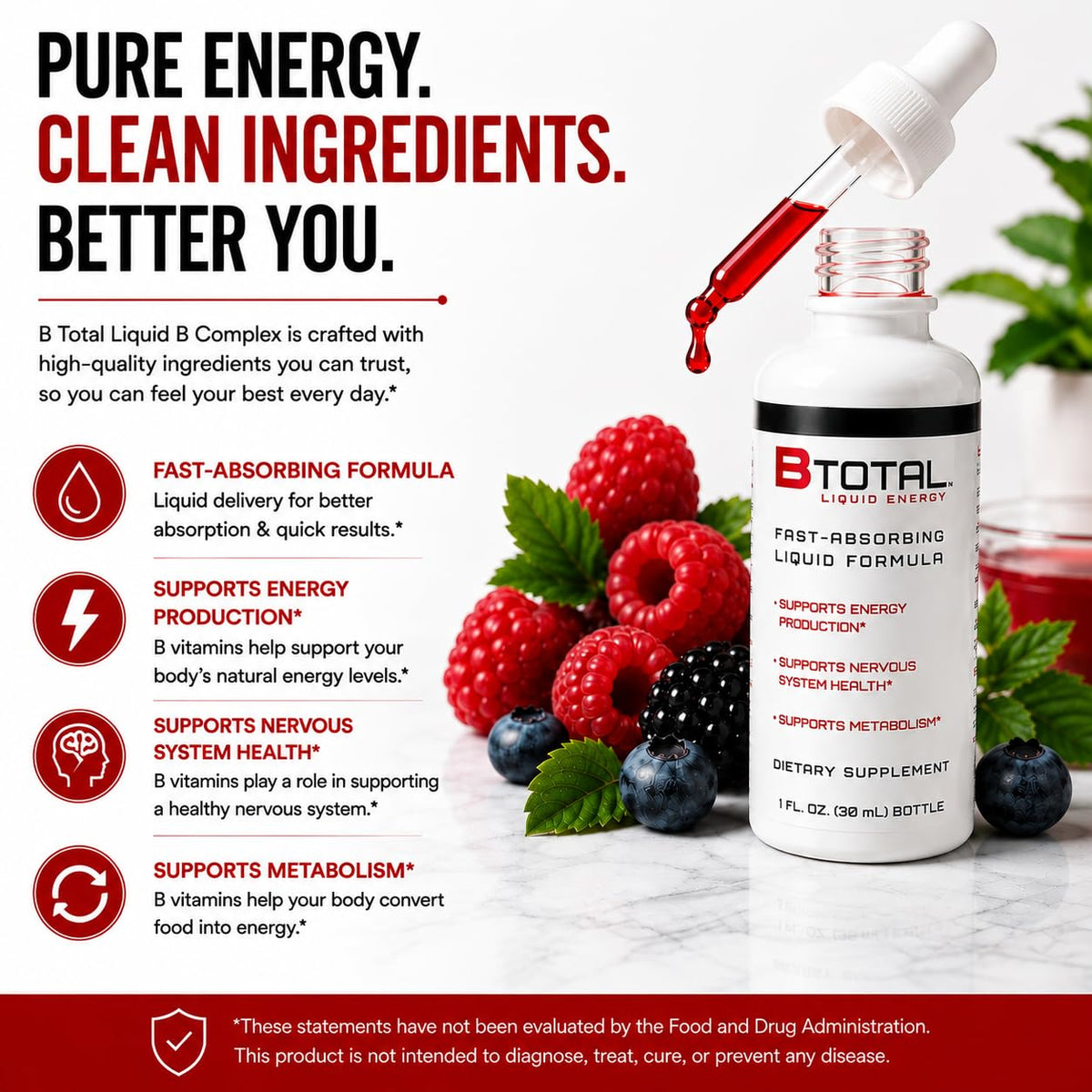 Berry 2 fl oz Sublingual Vitamin B Complex Liquid Drops N79897