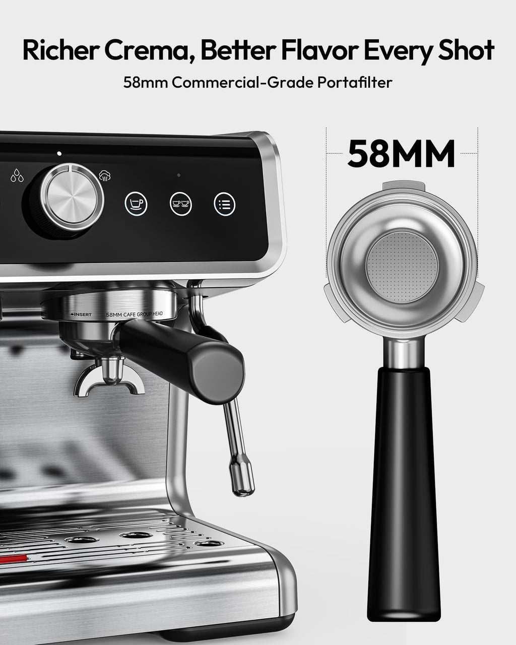 Espresso Machine with Grinder and Milk Frother J6748