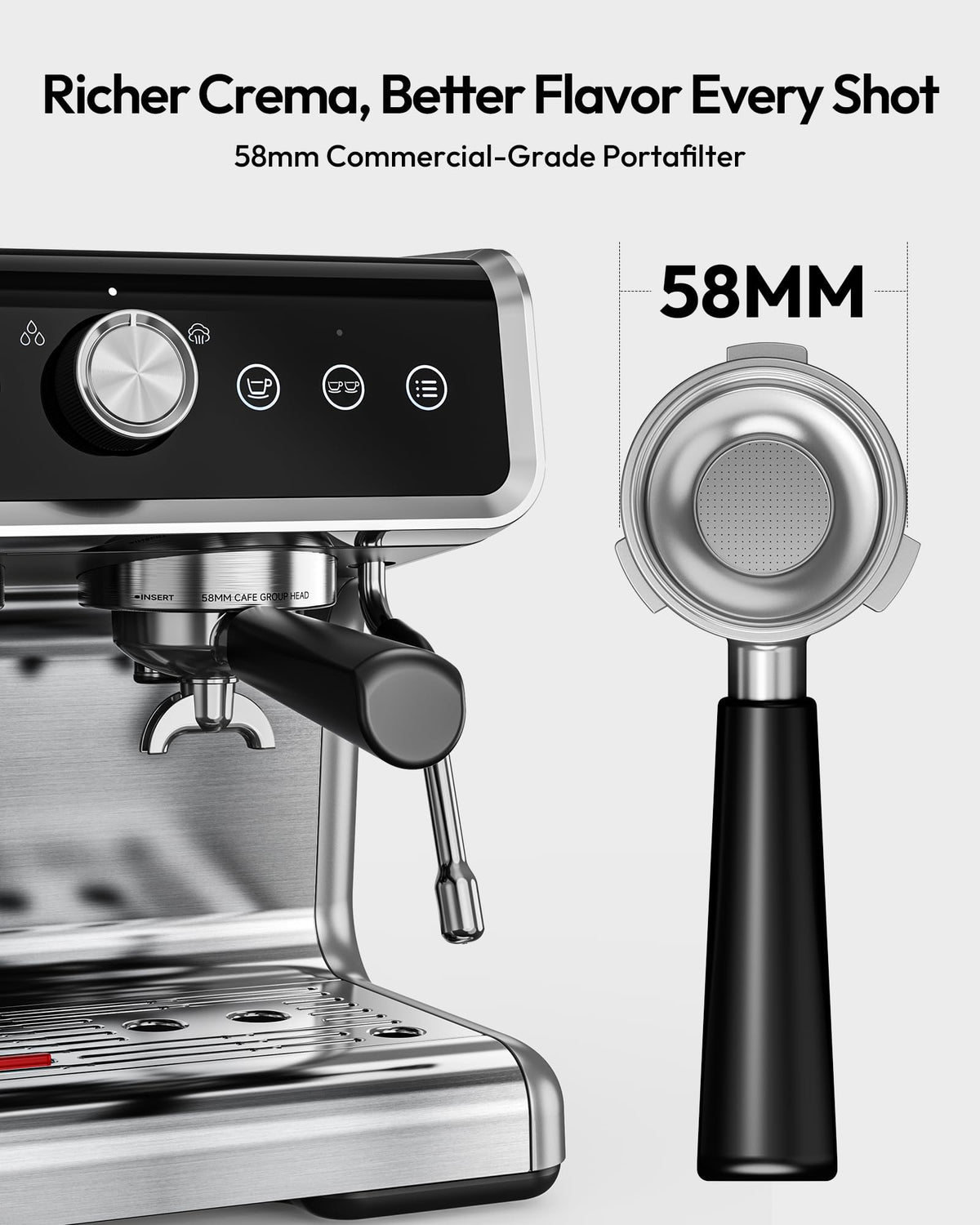 Espresso Machine with Grinder and Milk Frother J6748