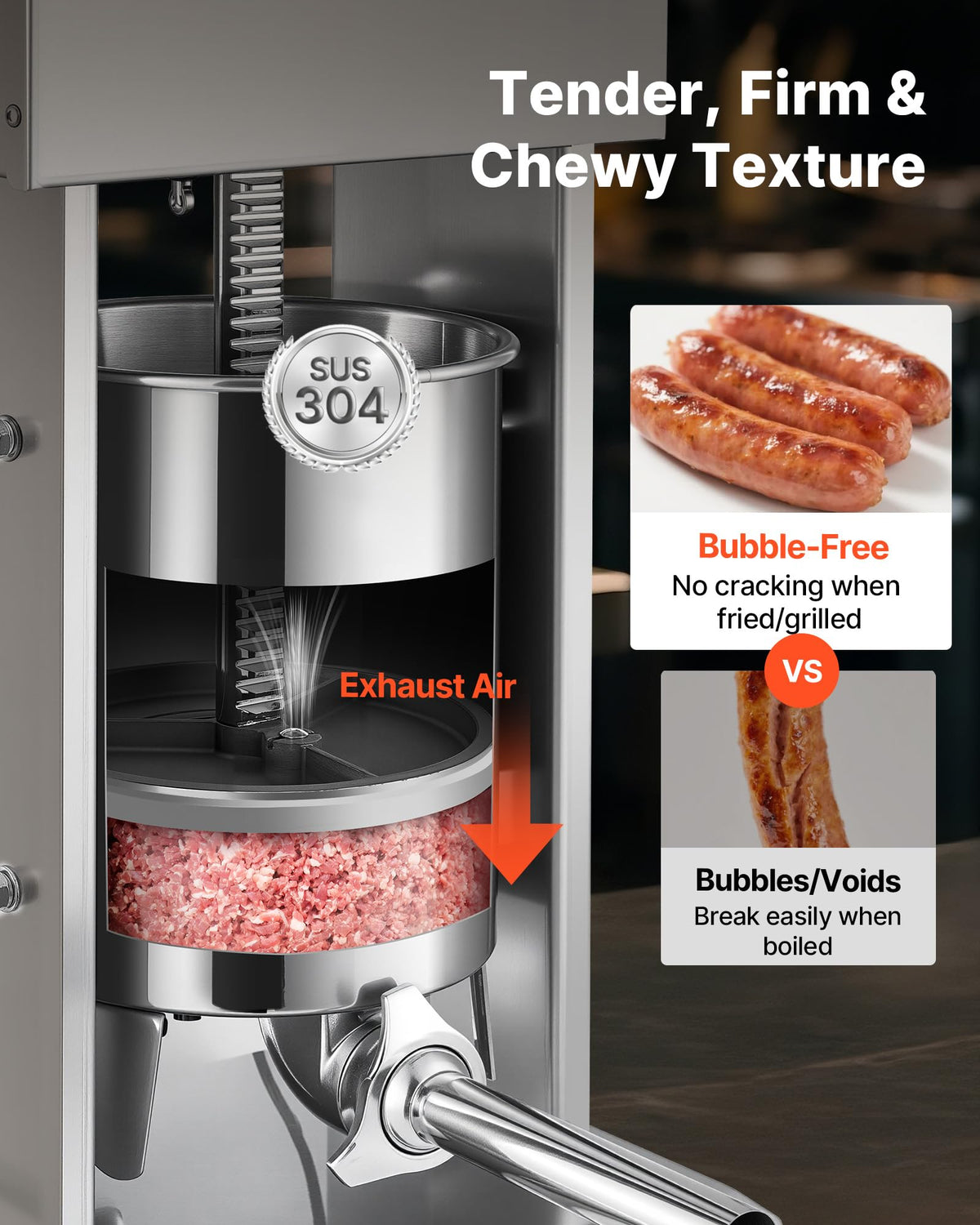 15 L Stainless Steel Electric Sausage Stuffer with 4 Stuffing Tubes U768