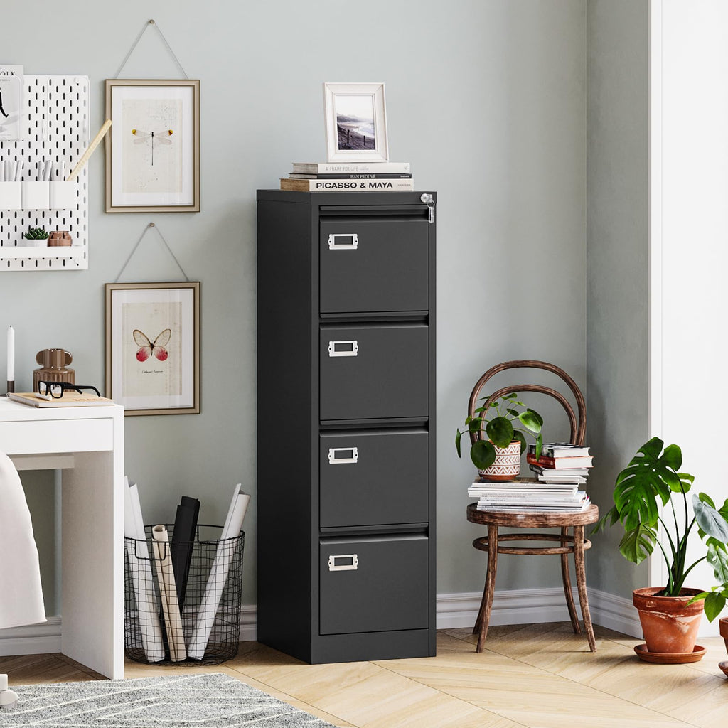 4 Drawer Metal File Cabinet with Lock B861703