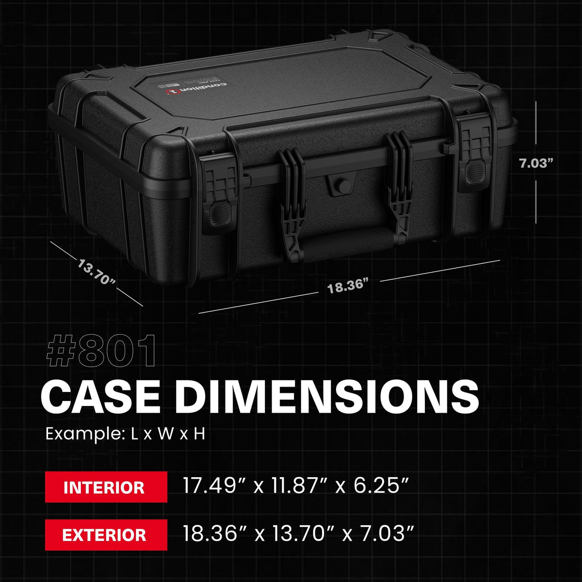 18" Medium Waterproof Hard Case With Foam, Orange P6385