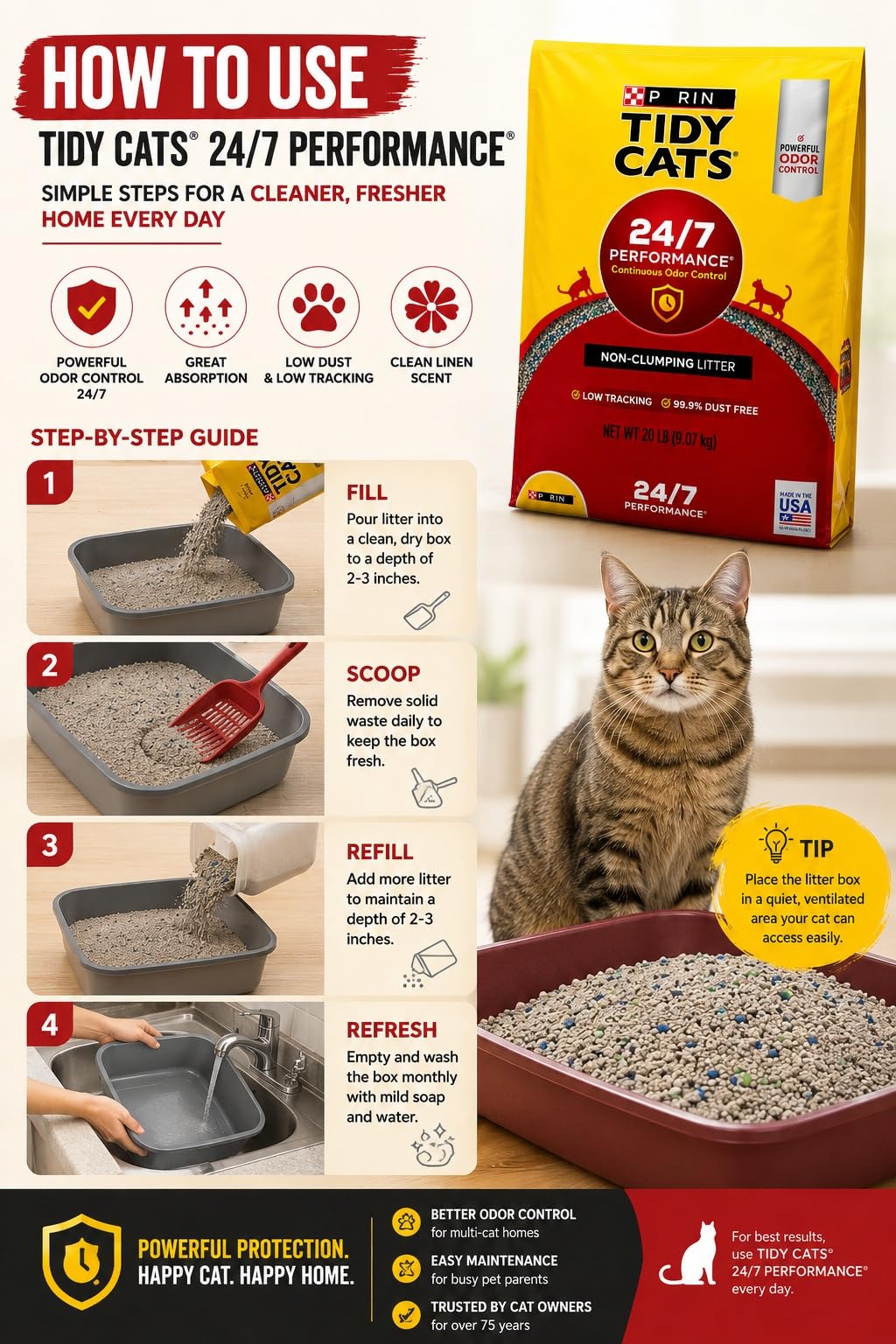 Non Clumping Cat Litter 20 lb Bag W1911