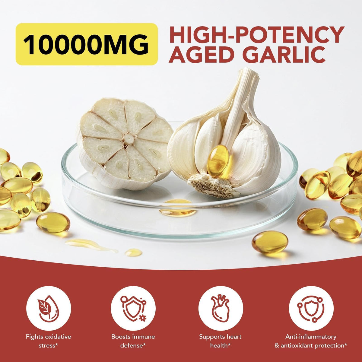 Garlic Extract Supplements, 300 Softgels Y8835