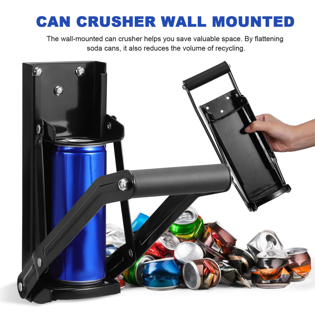 Wall Mounted Stainless Steel Can Crusher S603