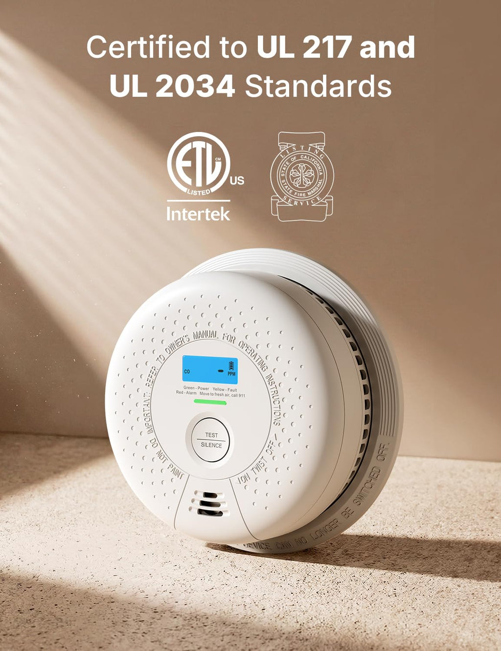 Wireless Interconnected Combination Smoke & CO Alarm V863
