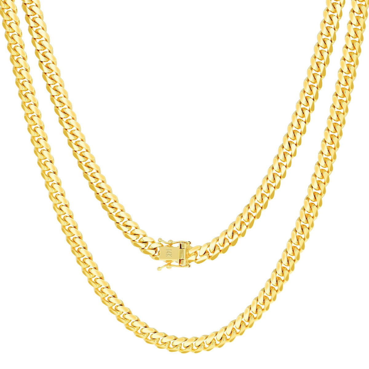 14k Yellow Gold Cuban Link Chain Necklace U59254